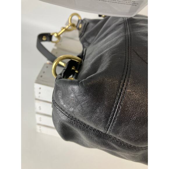 COACH 12935 LARGE SMOOTH BLACK LEATHER CROSSBODY BAG - Picture 12 of 16